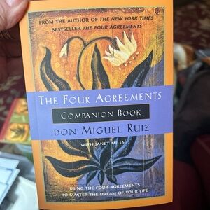 The Four Agreements Companion Book by Don Miguel Ruiz - Orange and Purple